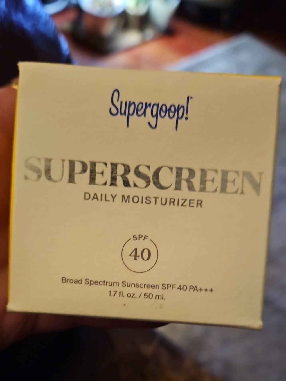 Supergoop! SUPERSCREEN Daily Moisturizer SPF 40 - Yellow and Navy